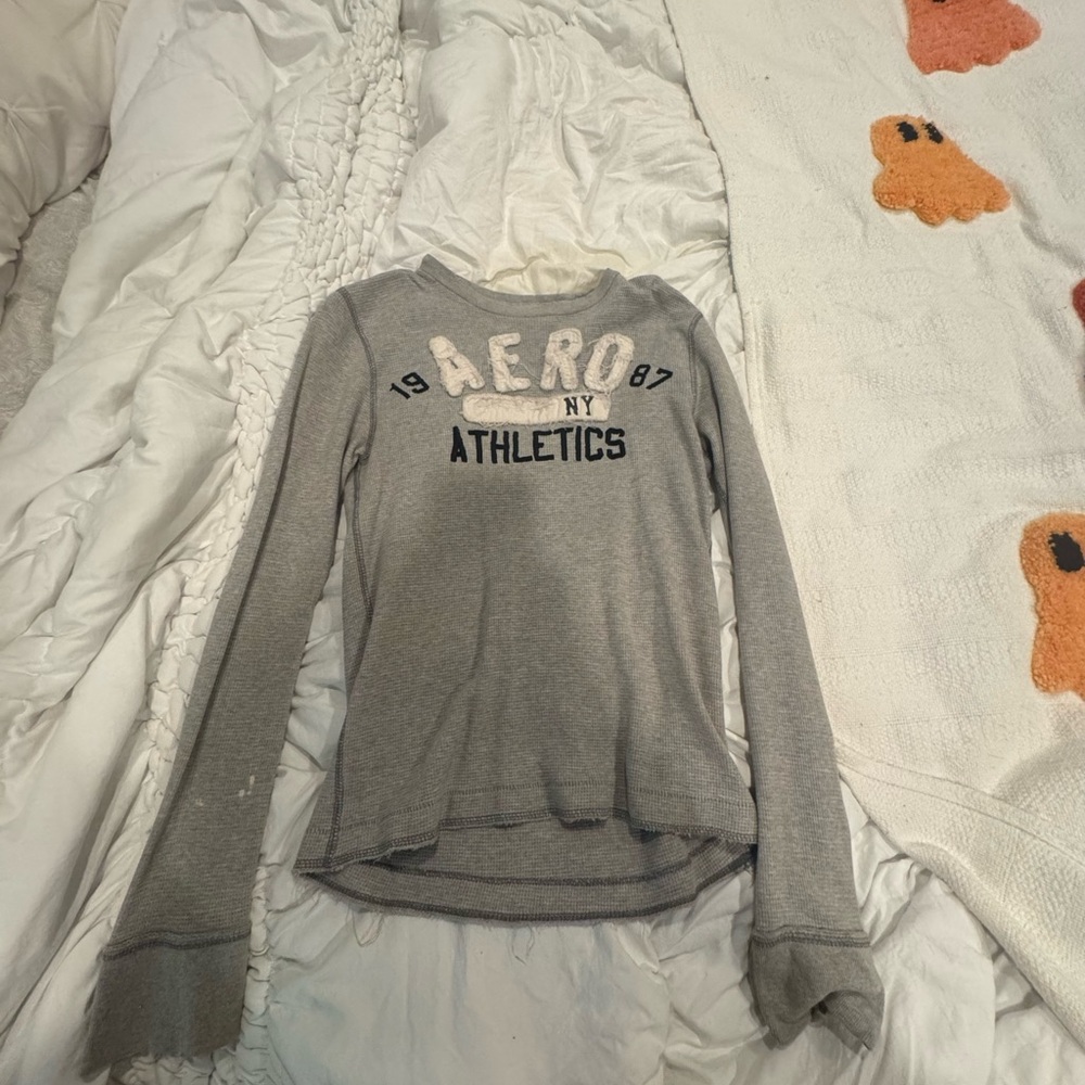 Aero NY Gray Long Sleeve Shirt